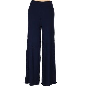 stateside navy wide leg ribbed pants